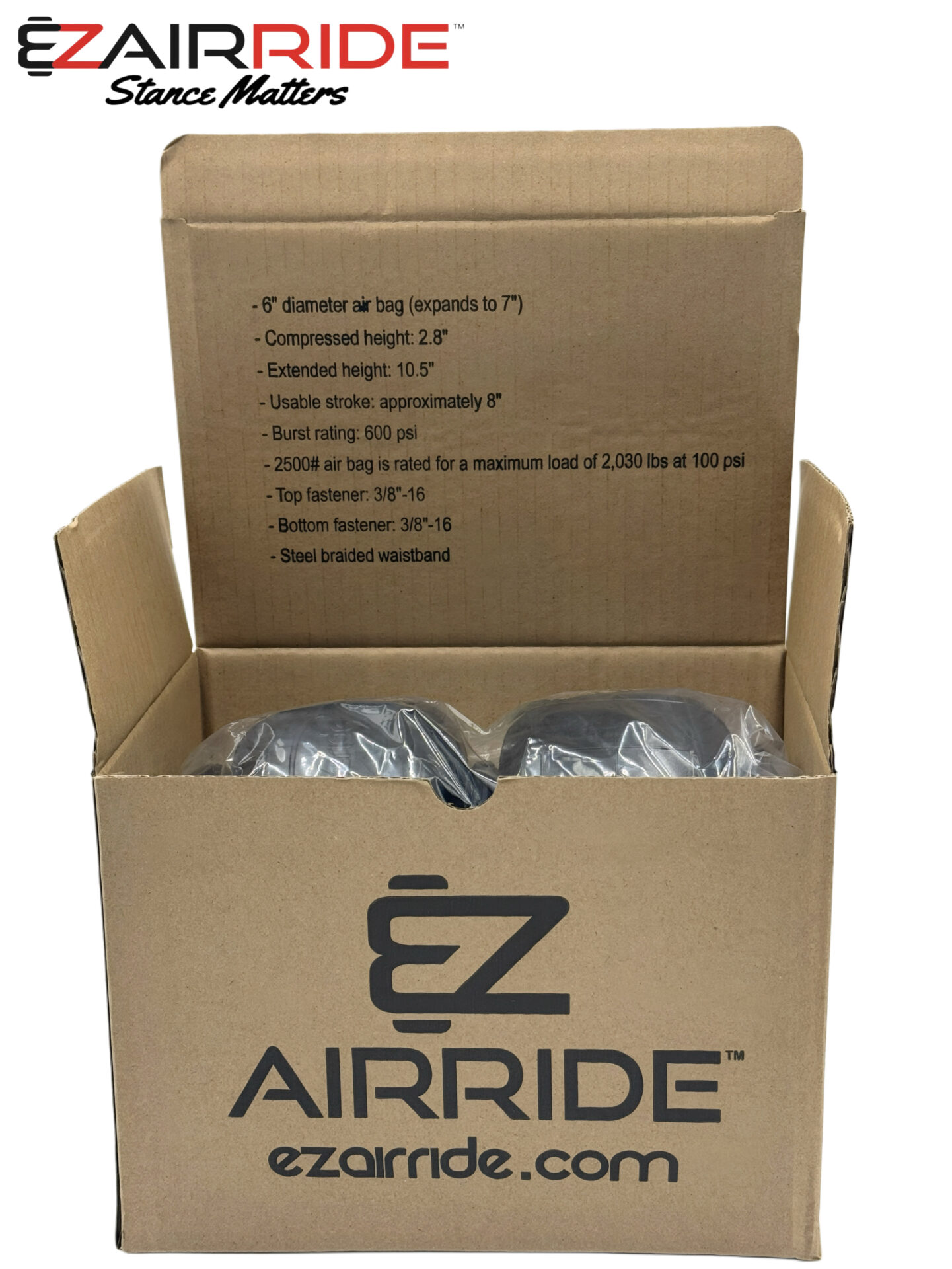 2500 Series Air Bag | 8" Stroke & 6" Diameter | EZ AIRRIDE - Image 4