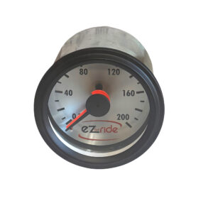 200 PSI Dual Needle Analog Air Gauge | Anodized Black Bezel | LED & DOT Fittings