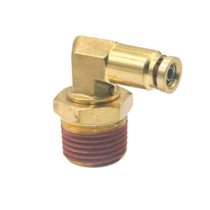 1/4" PTC x 1/2" Male NPT Swivel Elbow | 90° DOT Brass Fitting