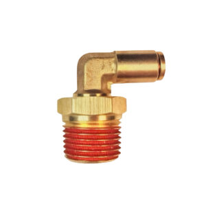 3/8" PTC x 3/8" Male NPT Swivel Elbow | 90° DOT Brass Fitting