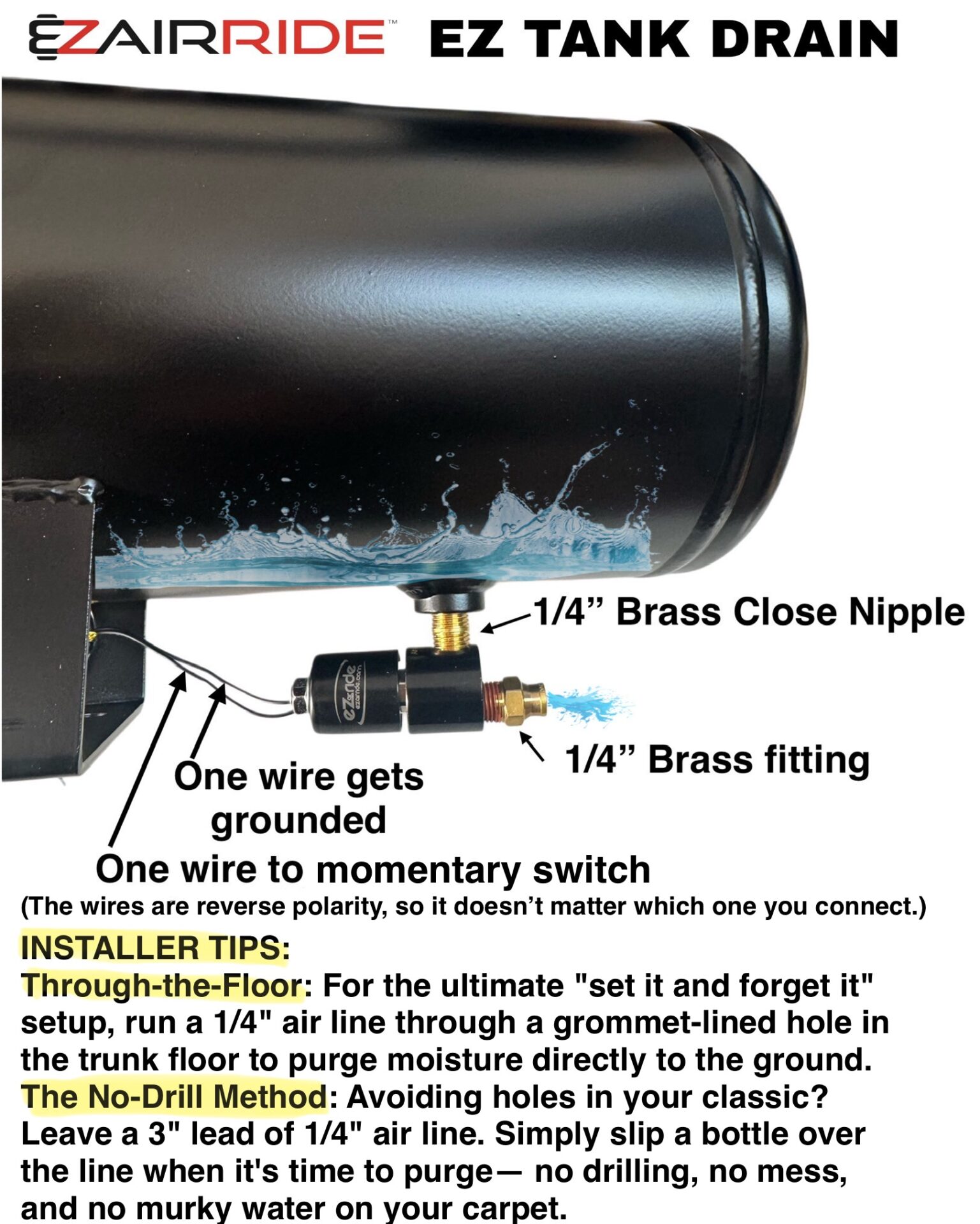 EZ Air | Electric Air Tank Drain Kit | 1/4" NPT High-Flow 250 PSI - Image 5