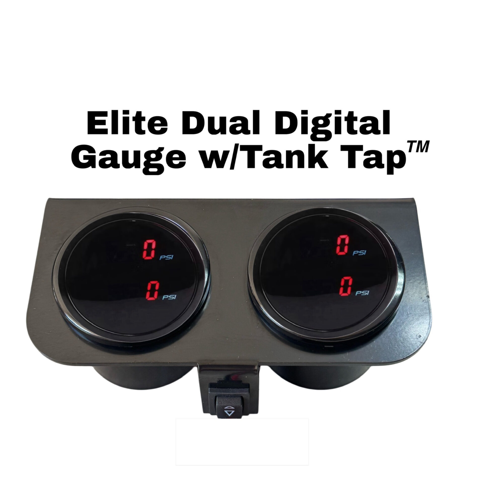 Dual Digital Air Gauge Panel | 4-Corner Monitoring | Integrated Tank Drain Switch - Image 2